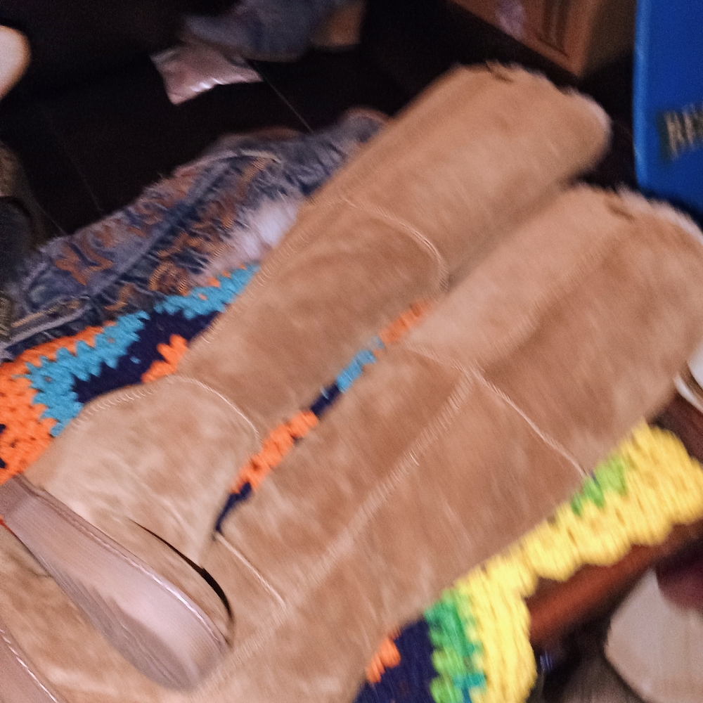 Sofft Tan Suede Knee-High Boots - Picture 10 of 11